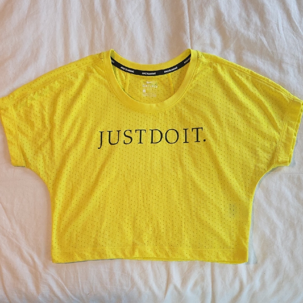 Nike Women's Bright Yellow Crop Top